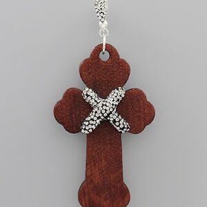 Cross & Crystal X Pendant
